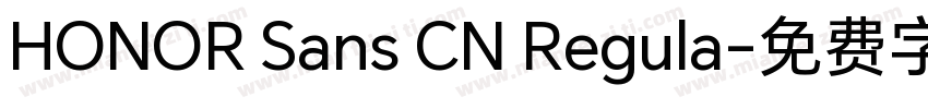 HONOR Sans CN Regula字体转换
